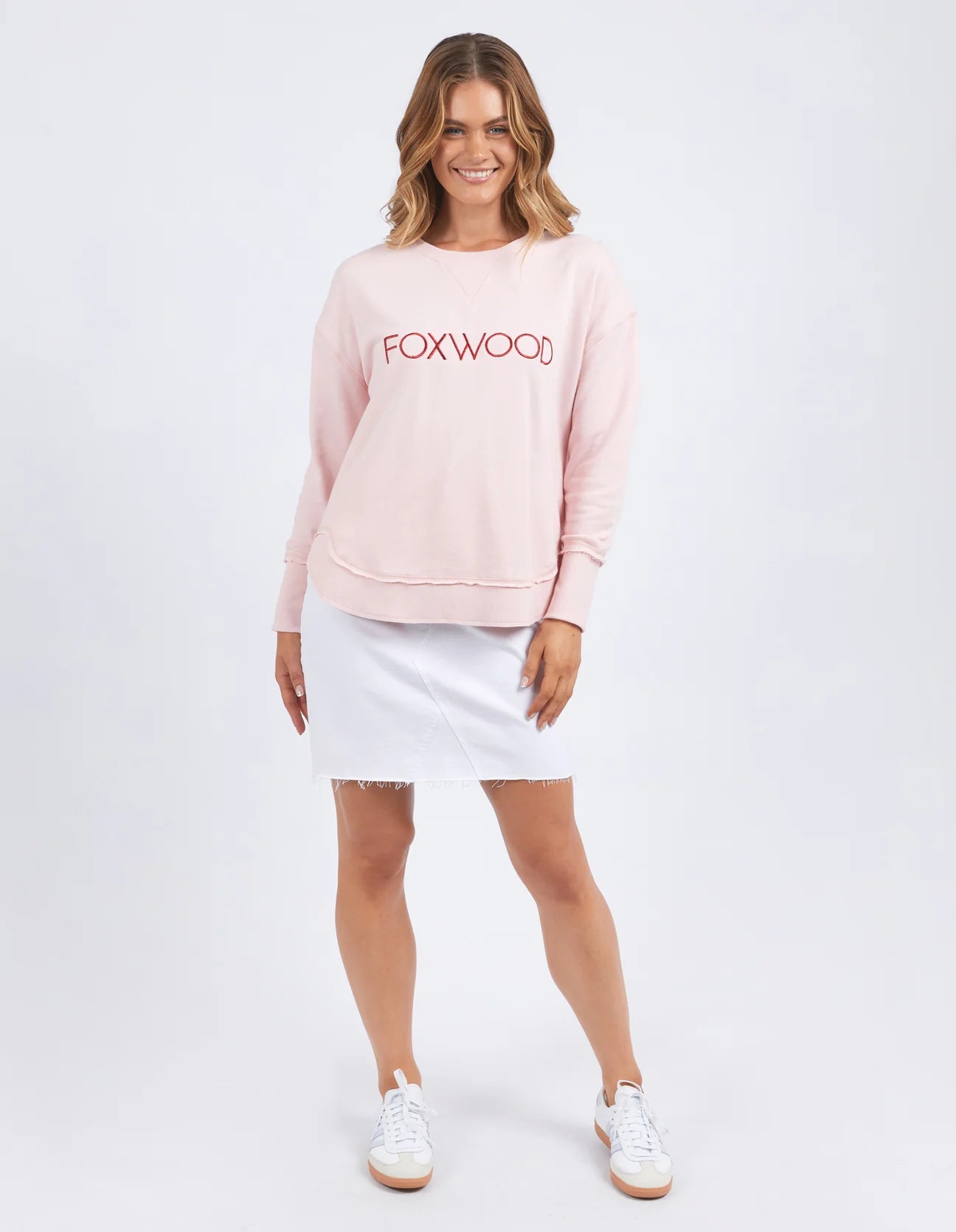 Simplified Metallic Crew Pale Pink