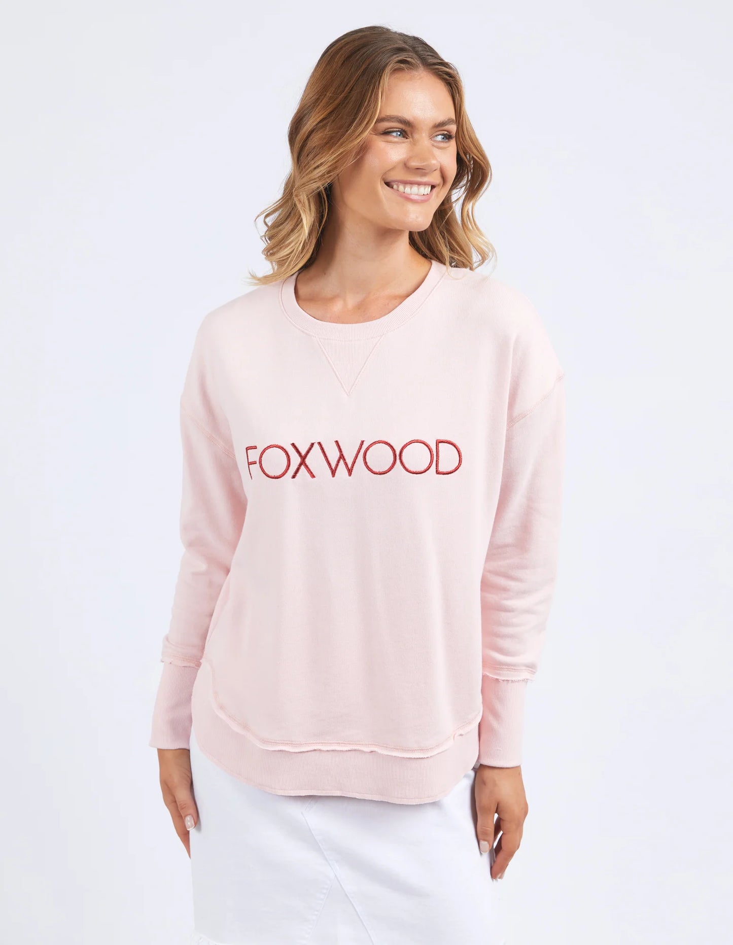 Simplified Metallic Crew Pale Pink