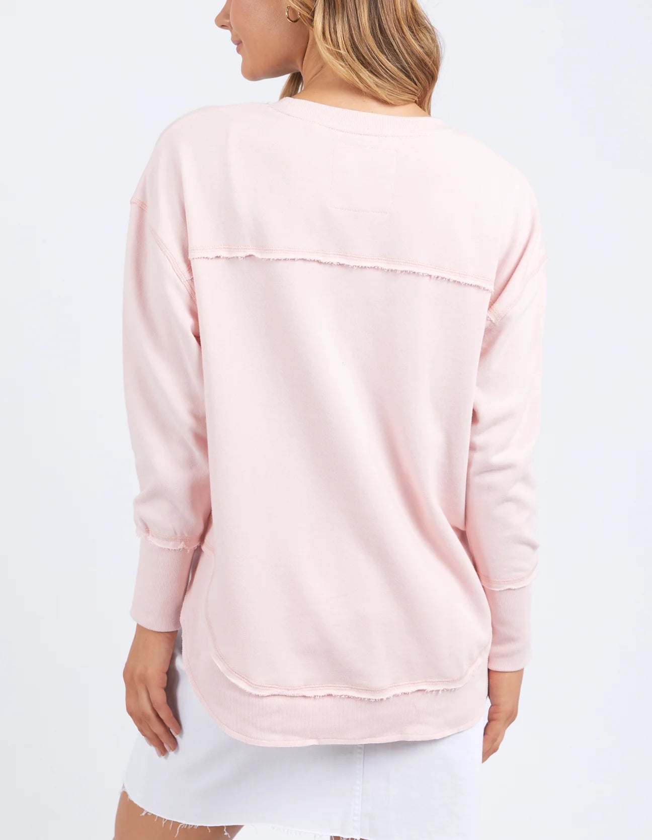 Simplified Metallic Crew Pale Pink