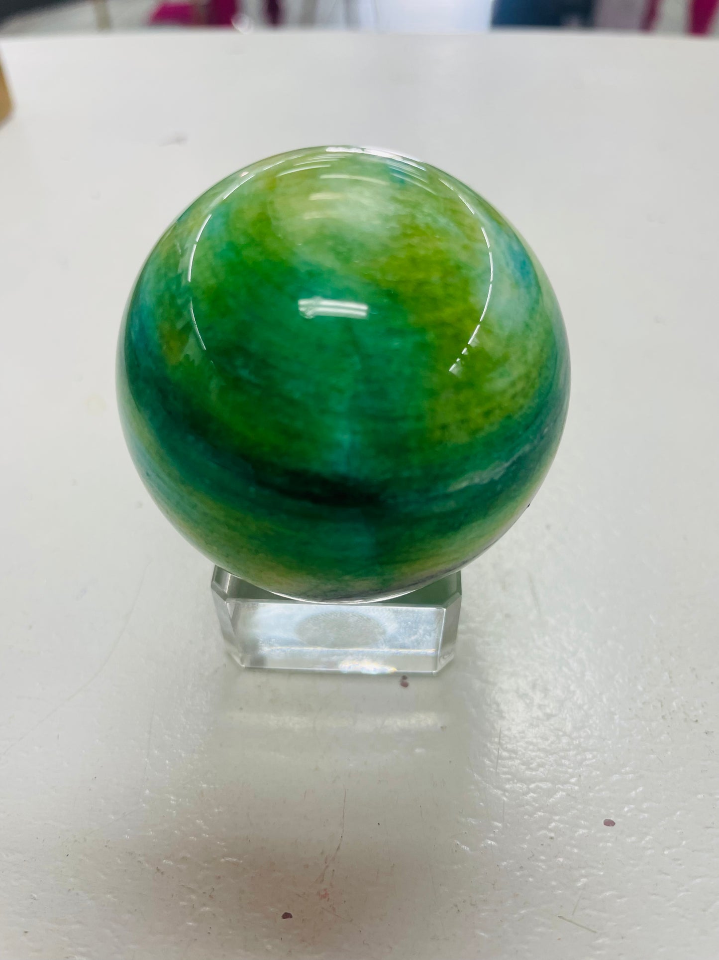 Dyed moonstone sphere