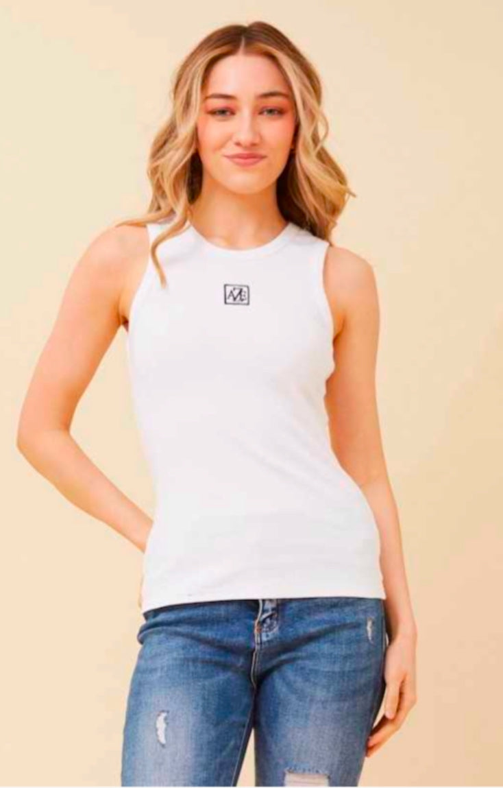 Rib top white