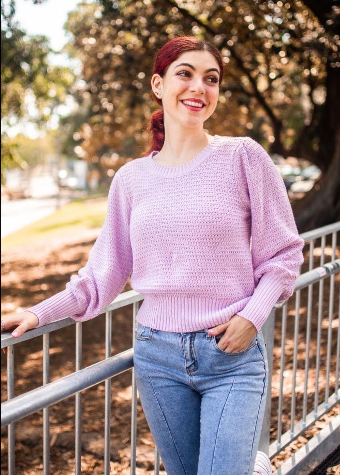 Tamsyn knit- blue & pink