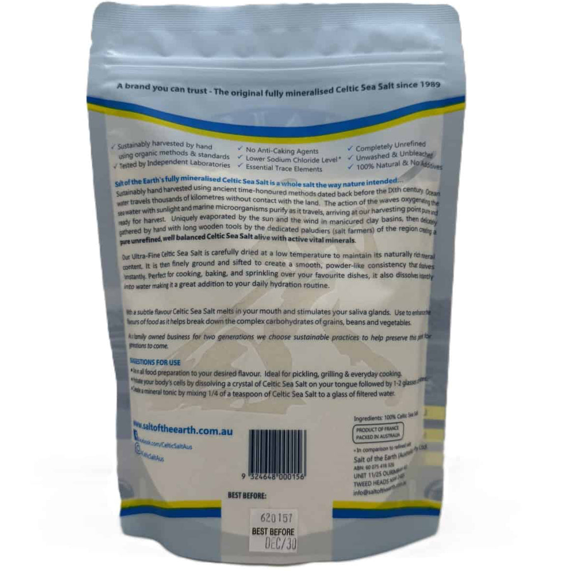 Ultra Fine Celtic Sea Salt 650g