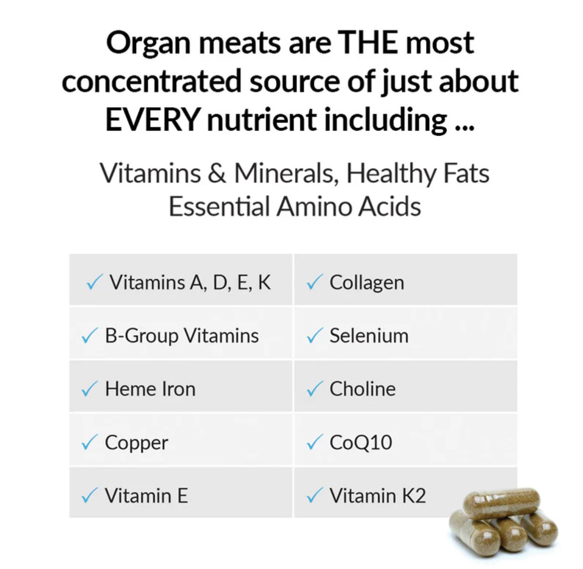 Primal Multi - Grass Fed Beef Organs - Capsules & Powder