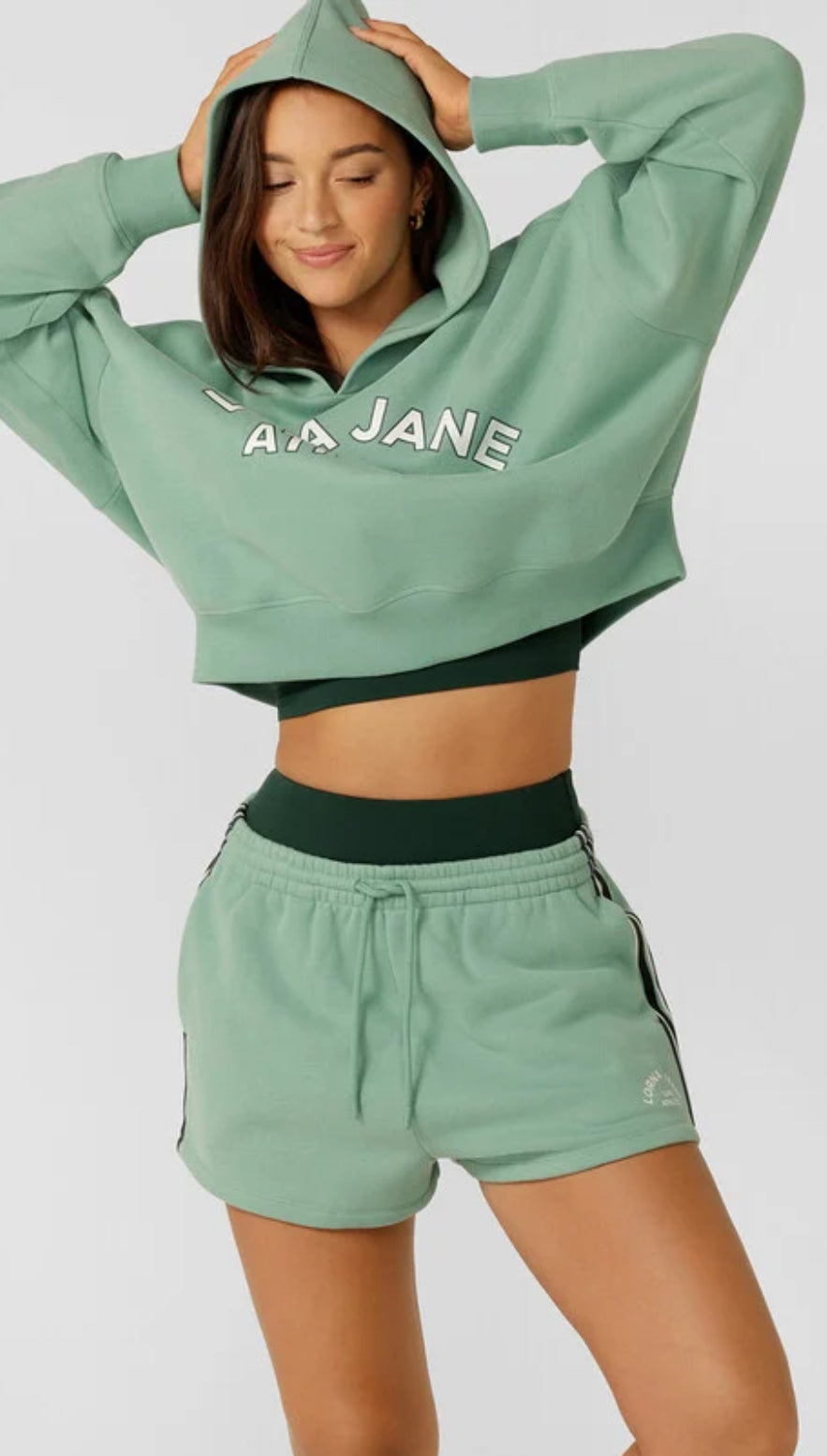 Lotus Limited Edition Cropped Hoodie-Green Juice
