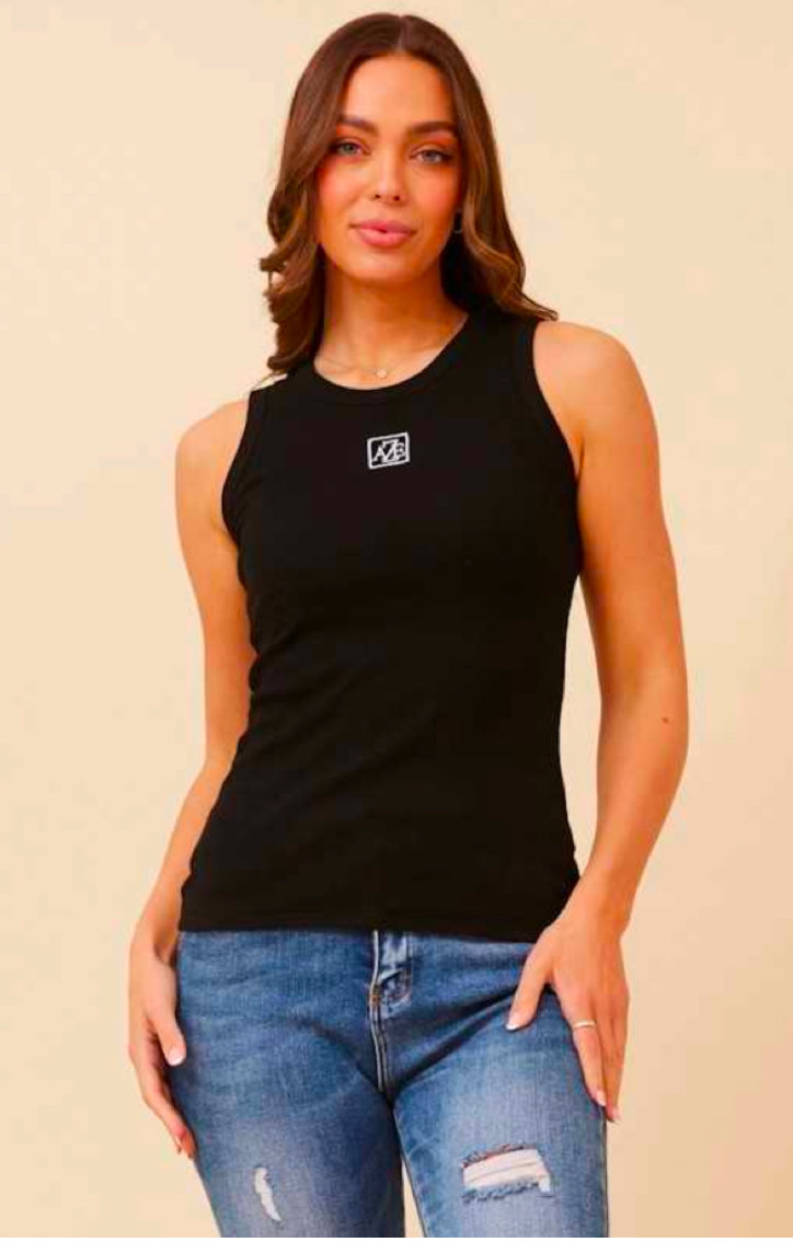 Rib top black