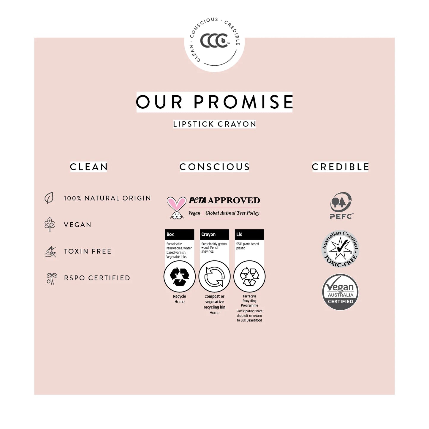 Natural lipstick crayon