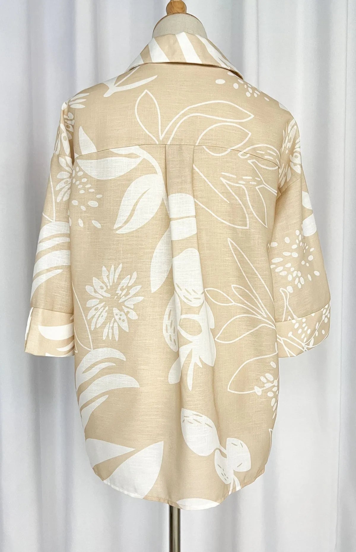 Erin faux linen shirt