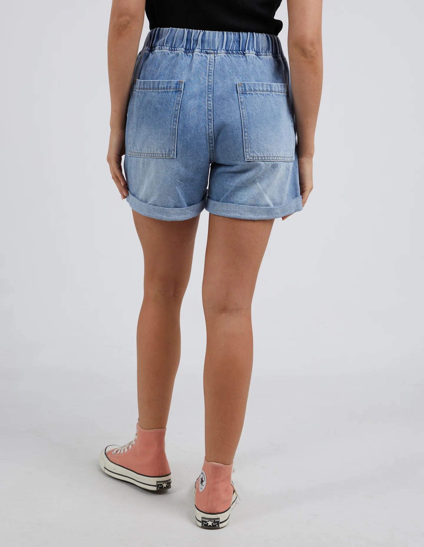 Elm / Emma Relaxed Denim Short Mid Blue Wash