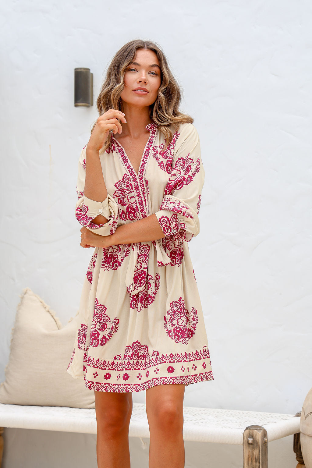Boho chic mini dress