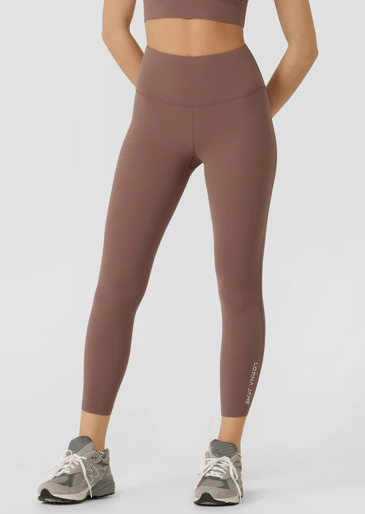 Lotus No Chafe Phone Pocket Ankle Biter Leggings- Stone