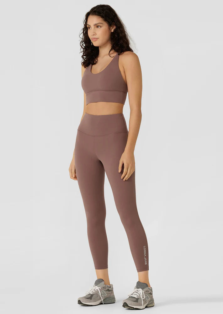 Lotus No Chafe Phone Pocket Ankle Biter Leggings- Stone