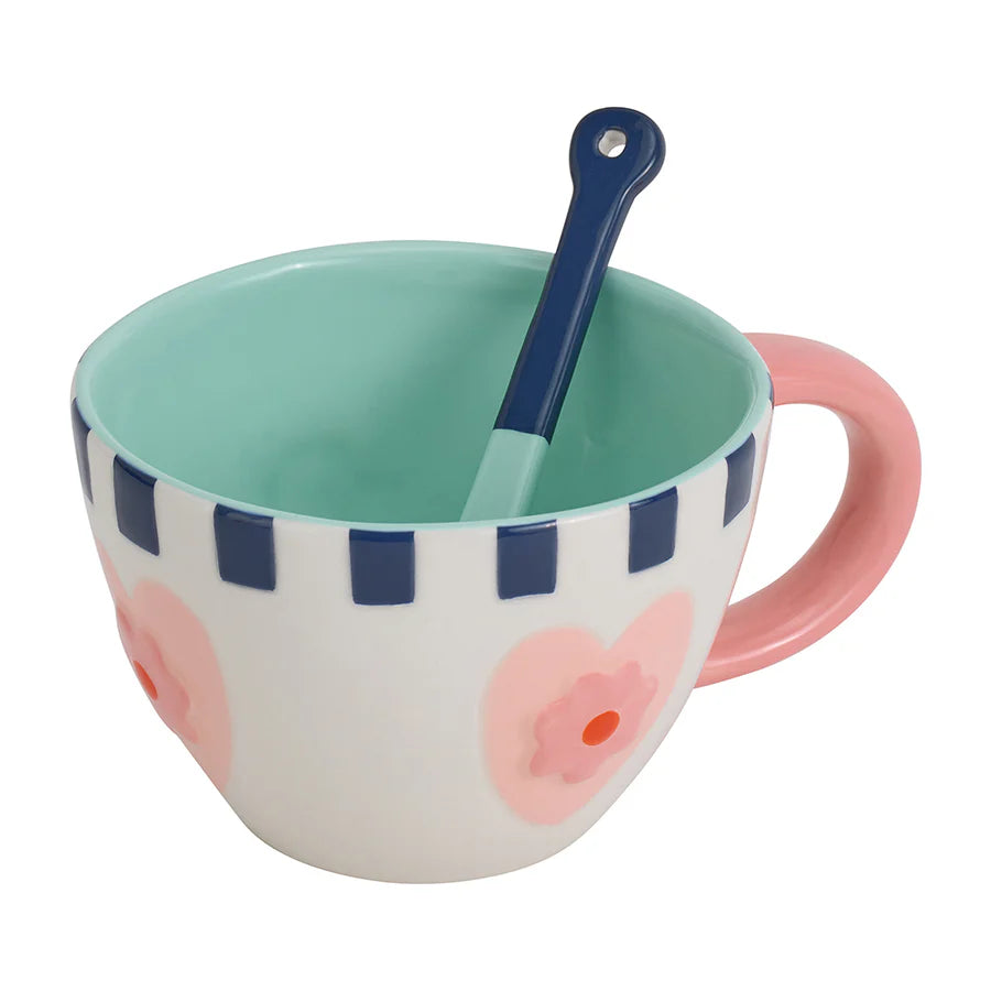 Ceramic Cup of Love Mug & Spoon Set
