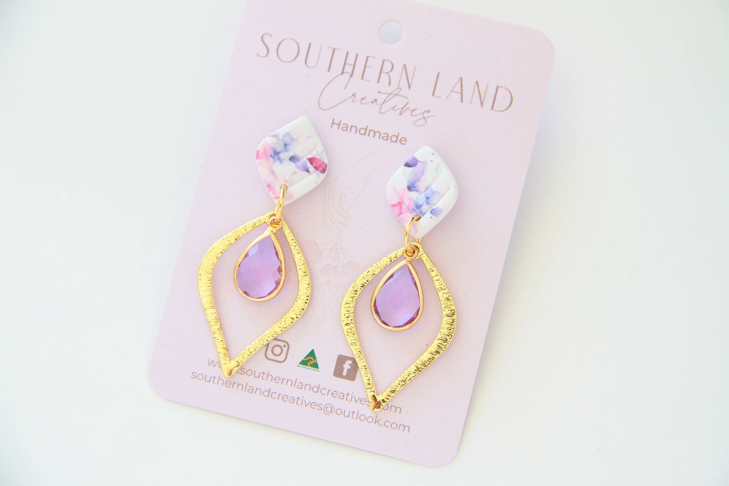 Purple dreams Bella dangles