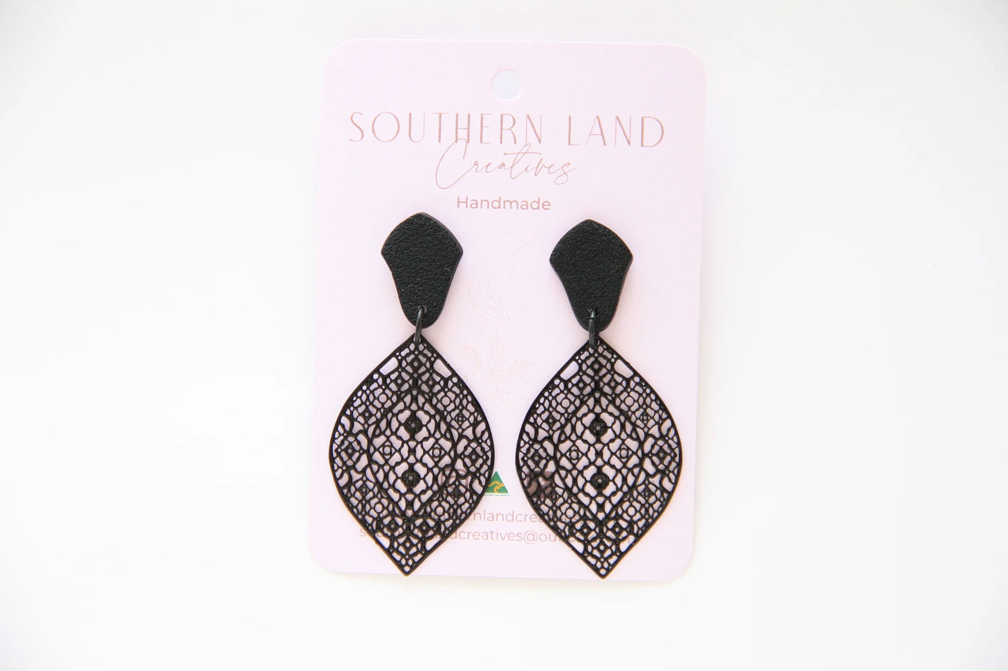Black filigree dangles