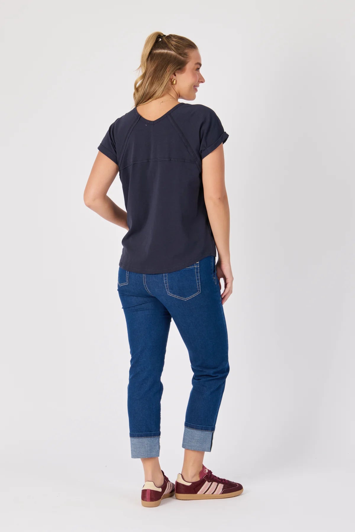 One Ten Willow | Slouch tee- Navy