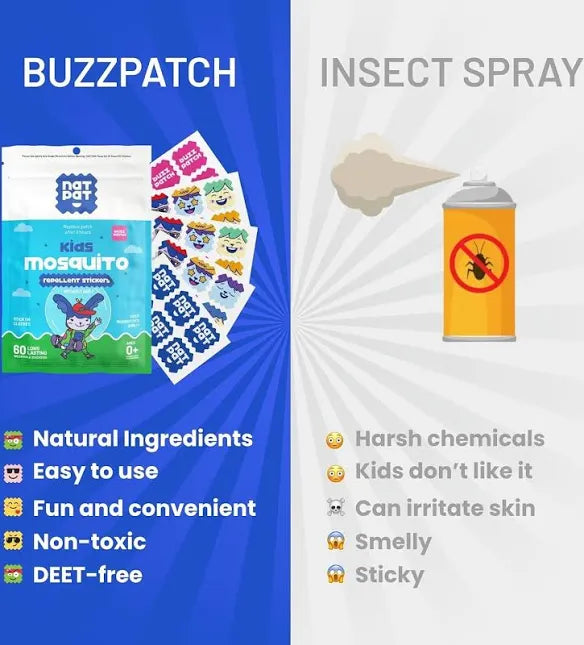 Natpat Buzz Patch Mosquito Patch Stickers For Kids - Plant Based