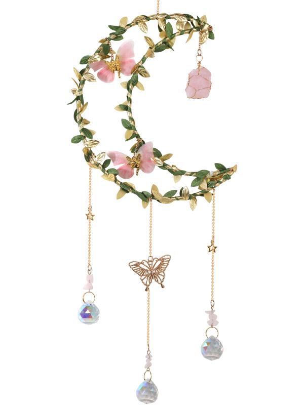 56cm Fairy & Butterfly in Moon Crystals Suncatcher
