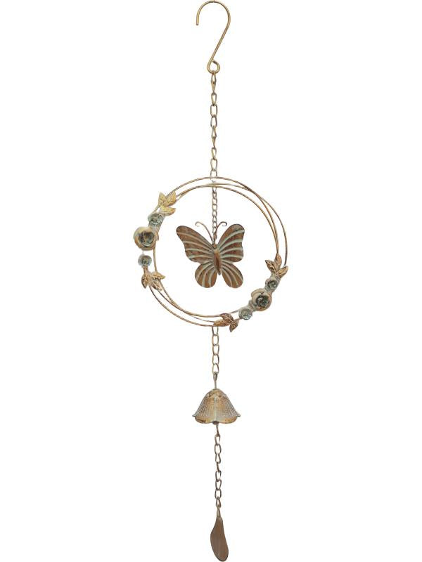 65cm Metal Butterfly in Ring with Bell