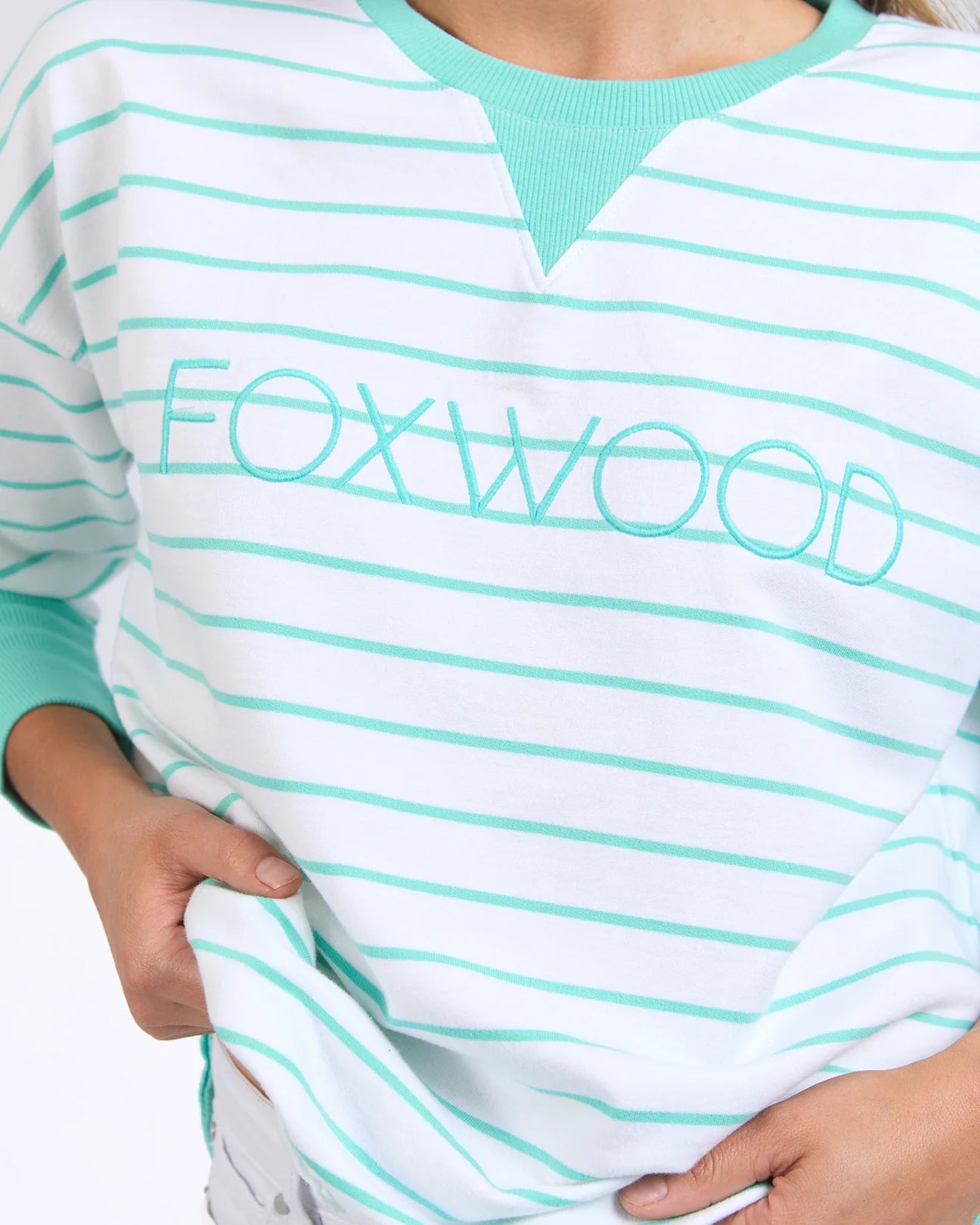 Simplified Crew Stripe Neon Mint