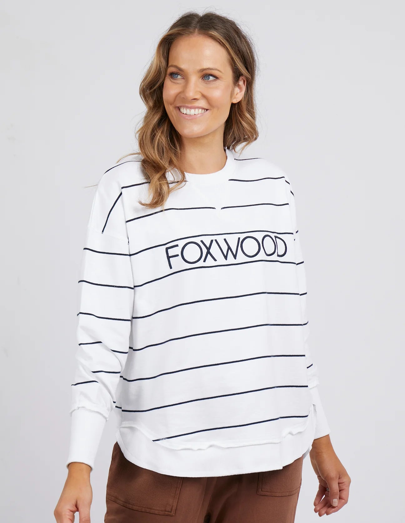 Classic Stripe Simplified Crew White/Navy