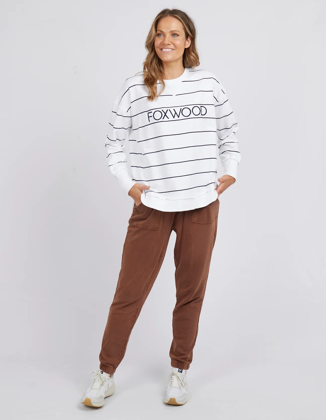 Classic Stripe Simplified Crew White/Navy
