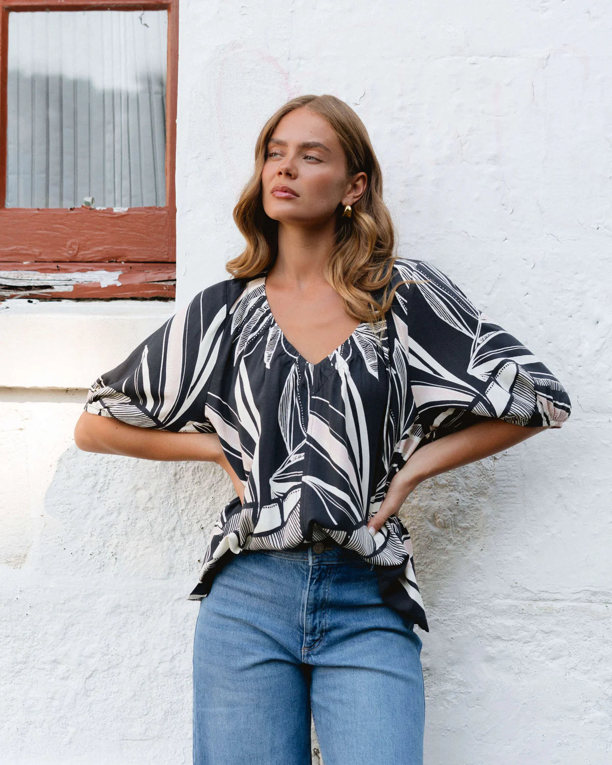 Label of Love|Zoe abstract top