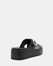 BONANZA BLACK WEDGE HEELS