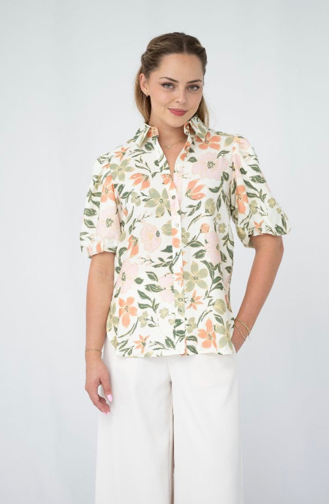 Joyce balloon sleeve top