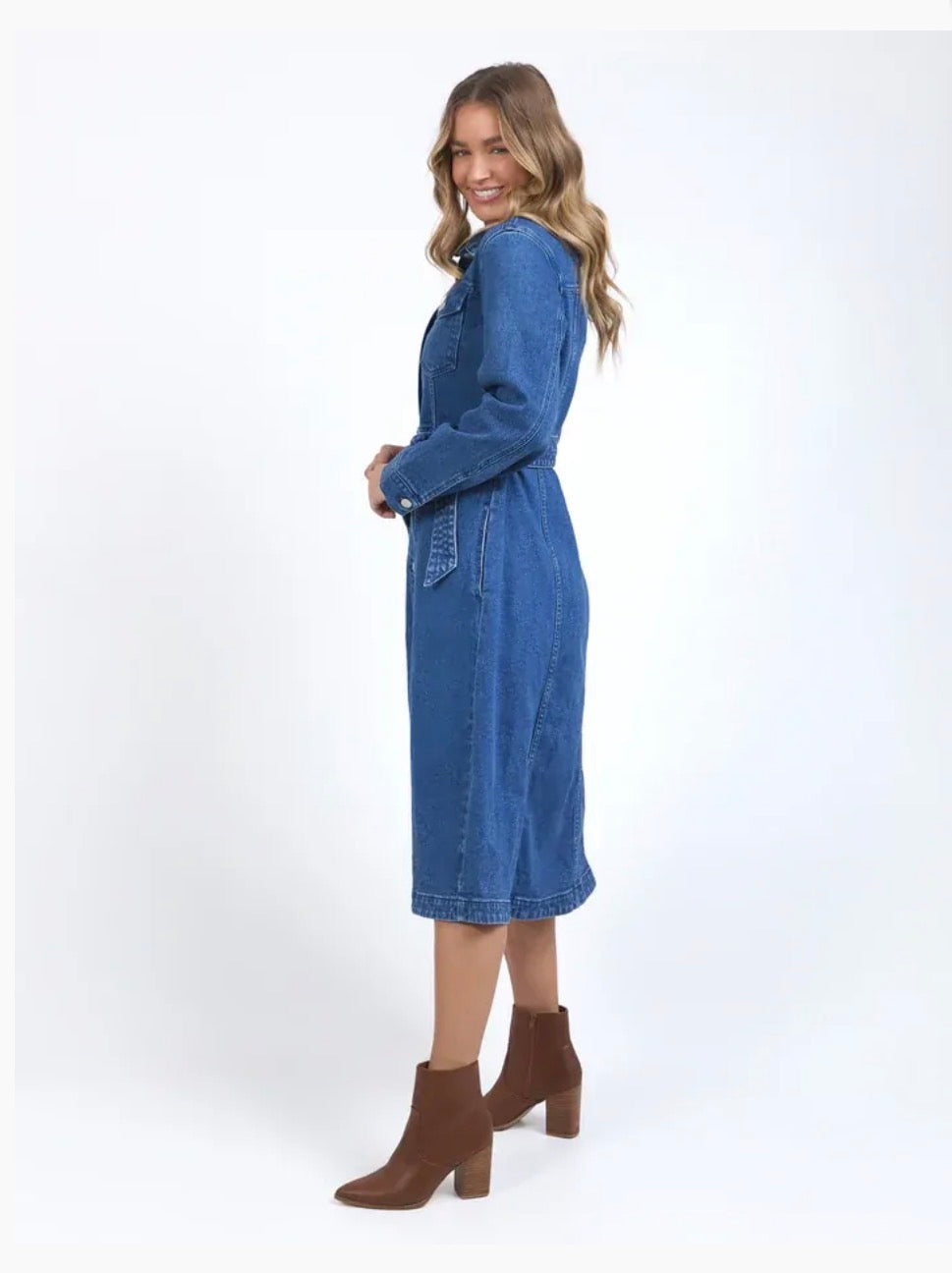 Foxwood | Genevieve Denim Dress - Mid Blue