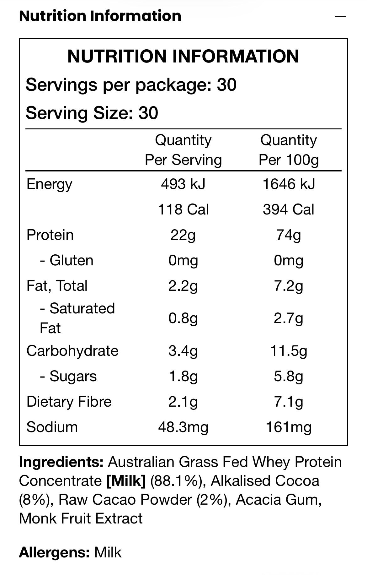 Chief Nutrition | Grass-fed Whey Protein Powder