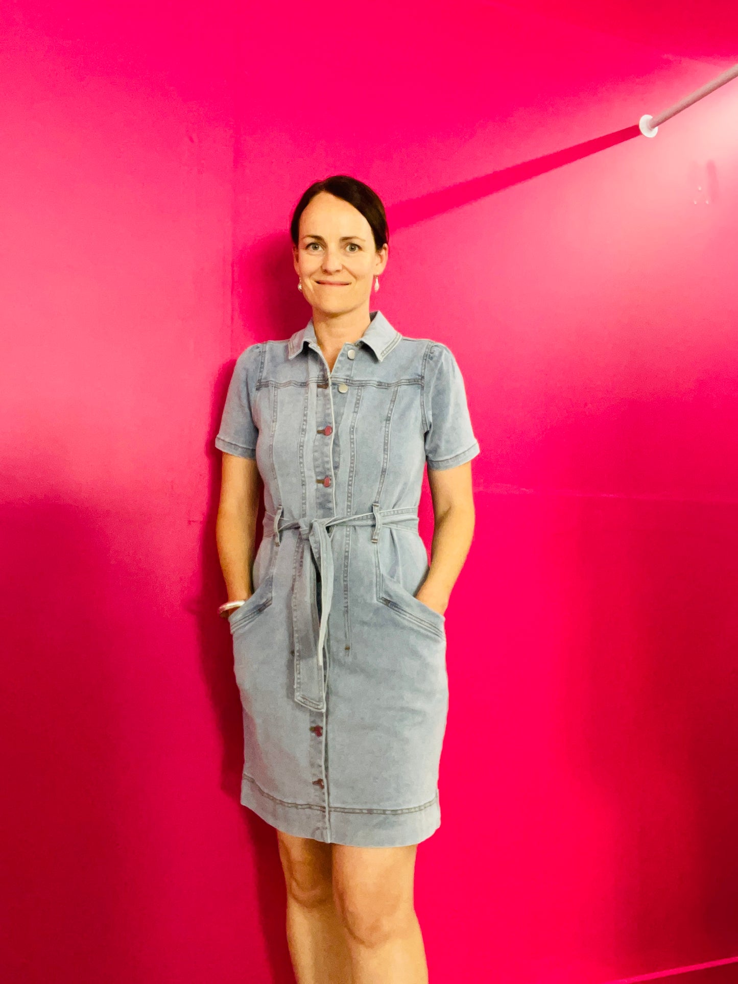 Bridie denim tie dress