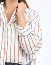 Foxwood - Walter Stripe Shirt - Vintage White