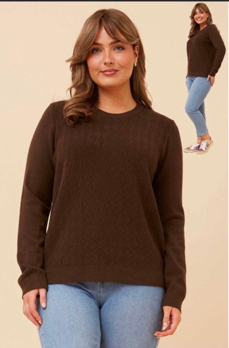 Diamond chocolate jumper
