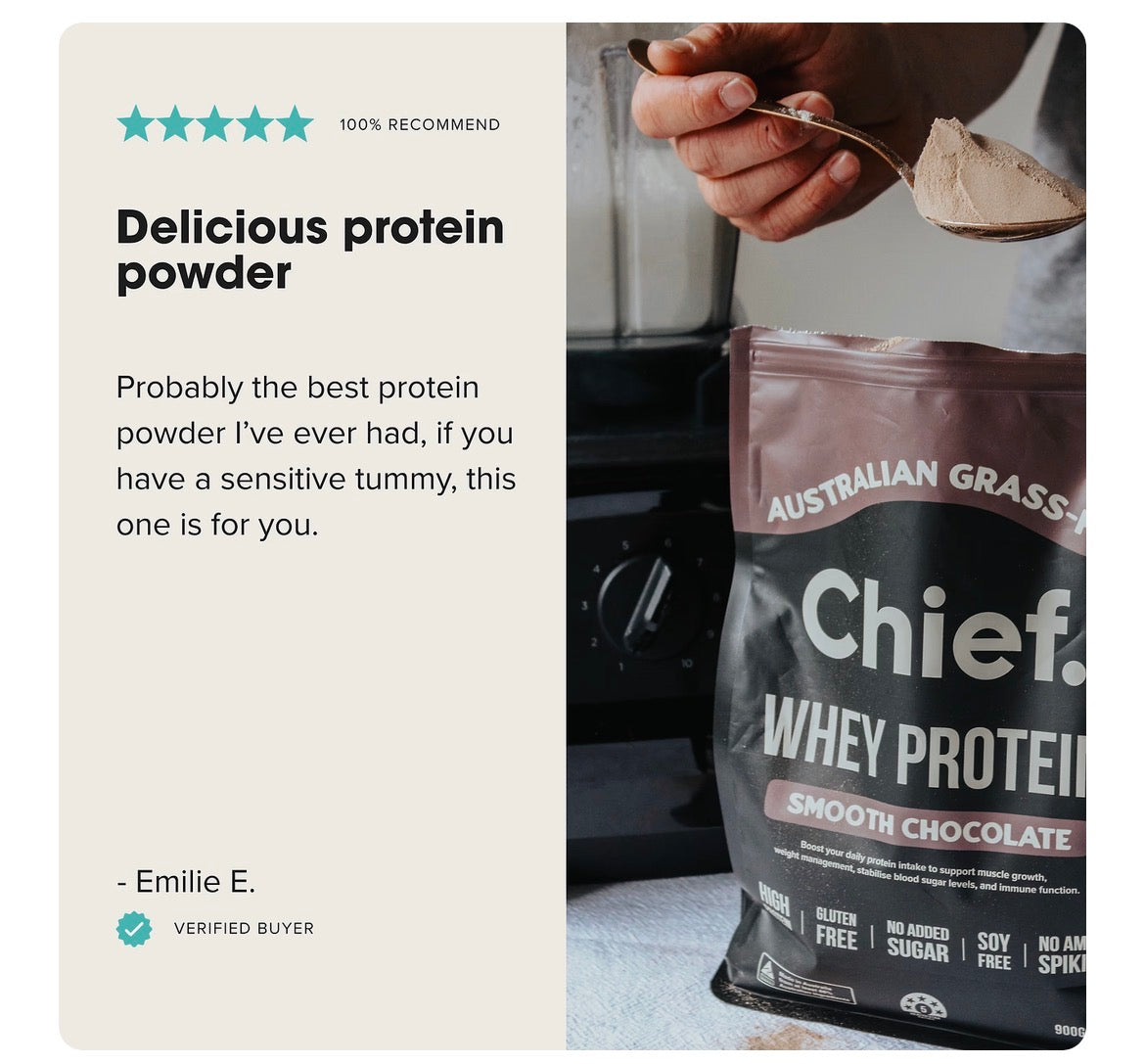 Chief Nutrition | Grass-fed Whey Protein Powder