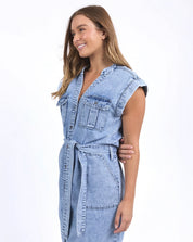 Foxwood | HARLOW DENIM DRESS- Light Blue