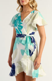 Style State / Lace Trim Teal Dress