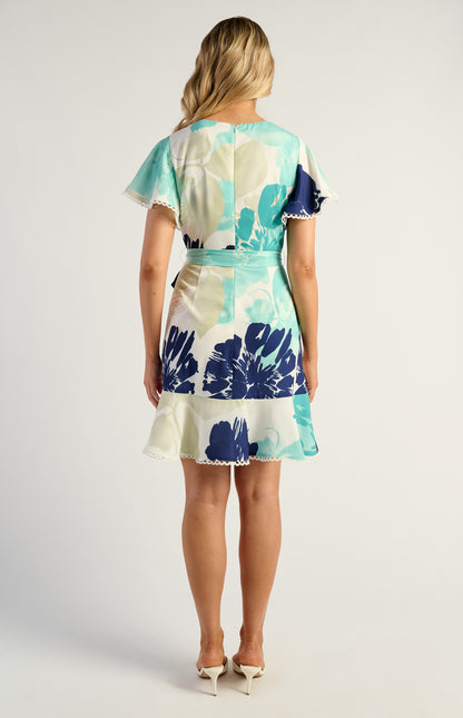 Style State / Lace Trim Teal Dress