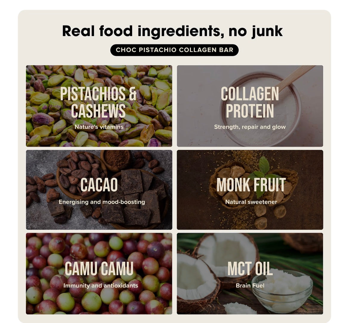Chief Nutrition | Collagen Protein Bars - Choc Pistachio