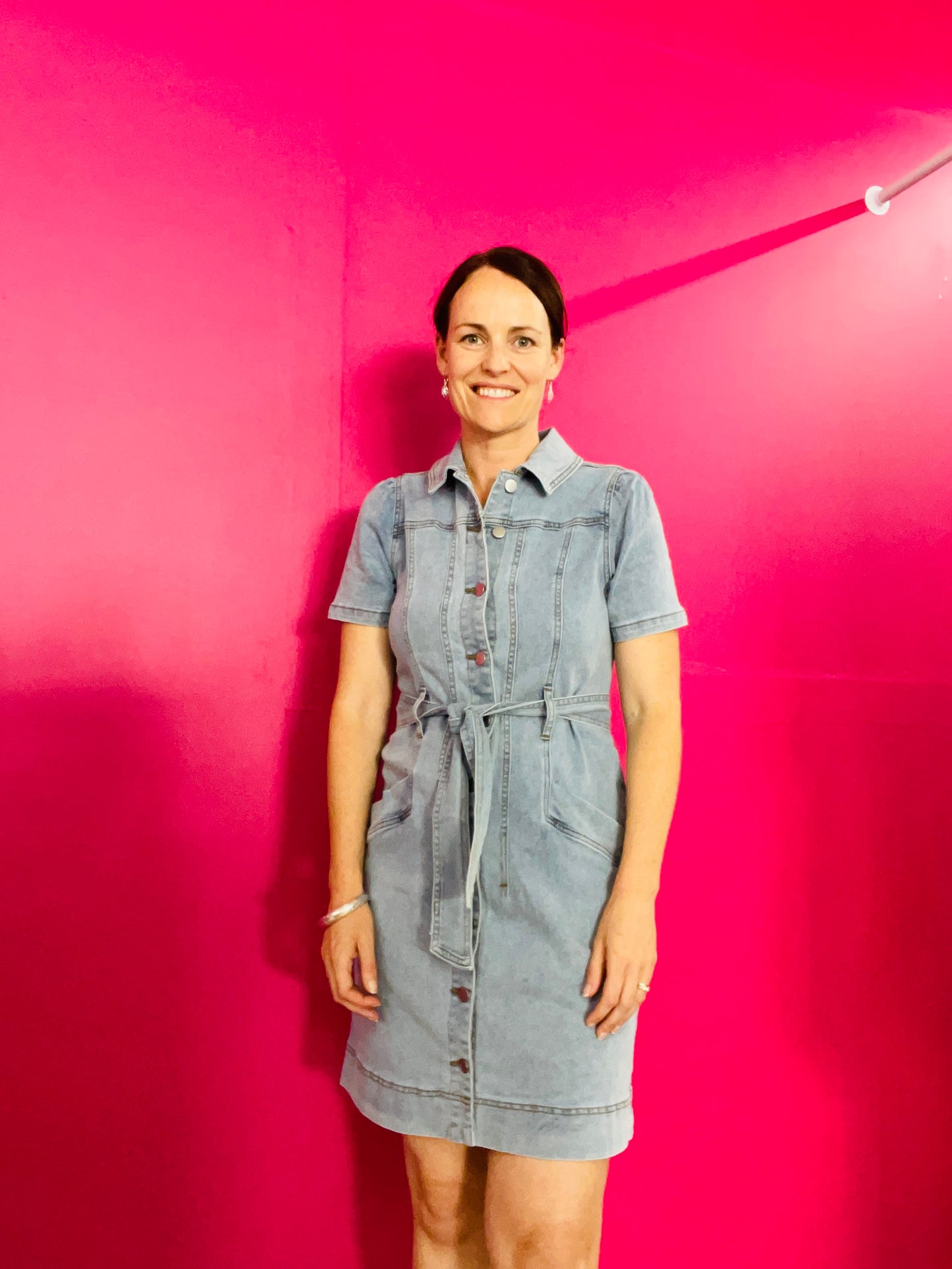 Bridie denim tie dress