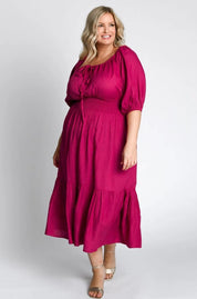 Cleo short sleeve midi dress