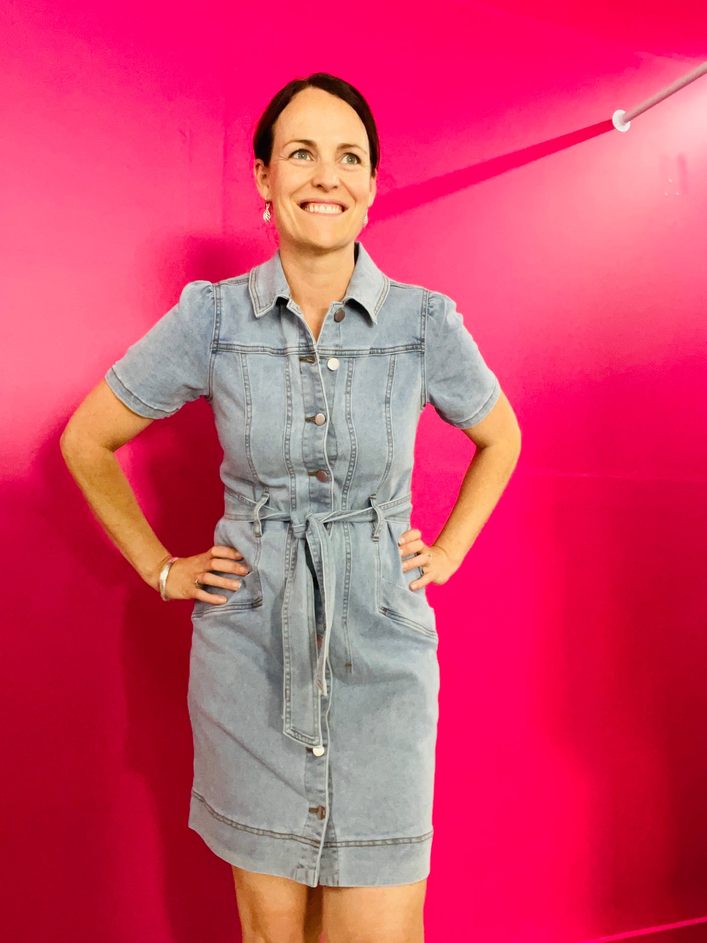 Bridie denim tie dress