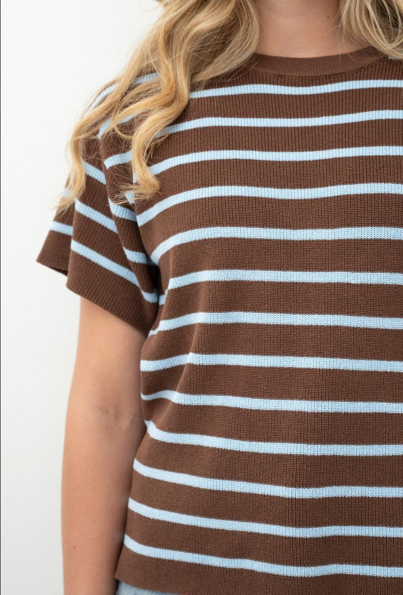 Huxton knit top brown