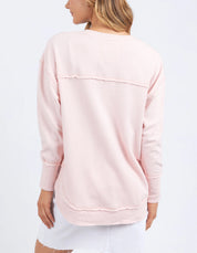 Simplified Metallic Crew Pale Pink