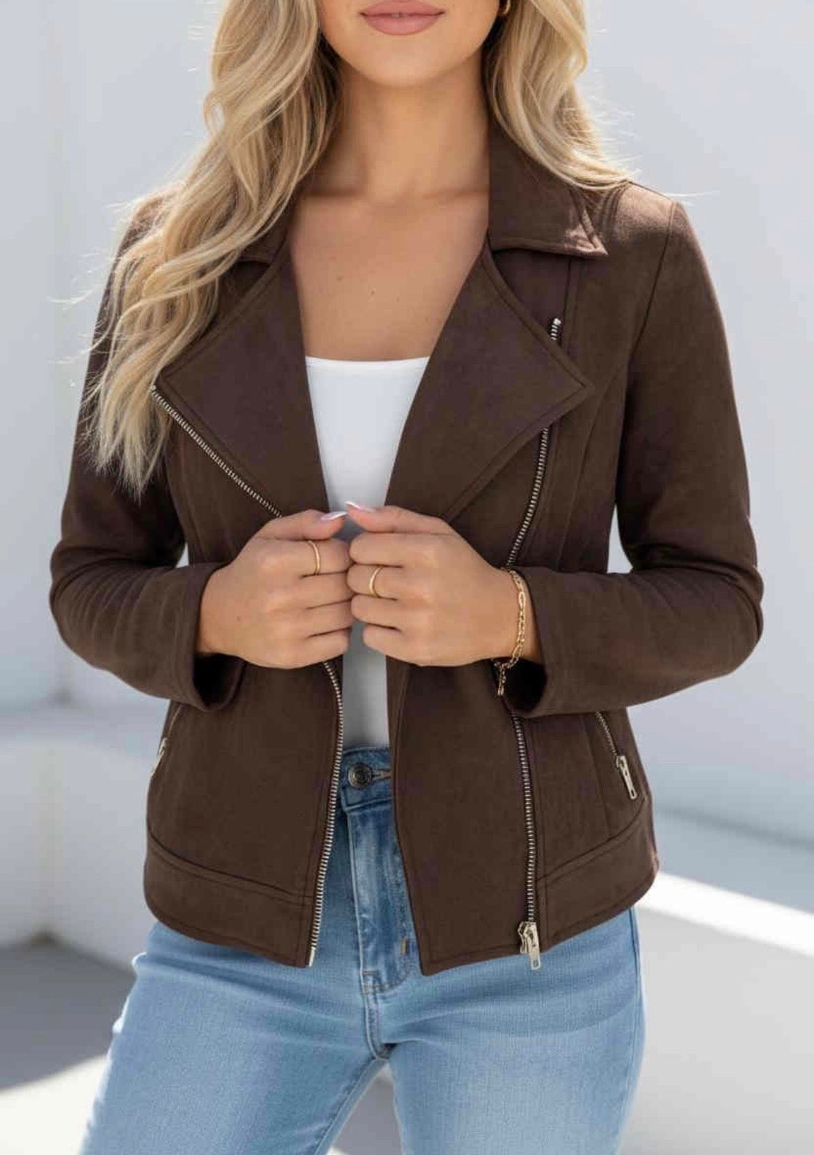 Suede choc jacket