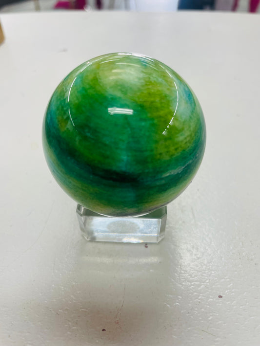 Dyed moonstone sphere