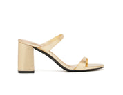 Therapy shoes|Kirra heel gold metallic