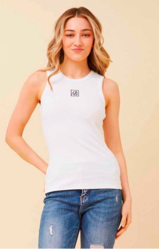 Rib top white