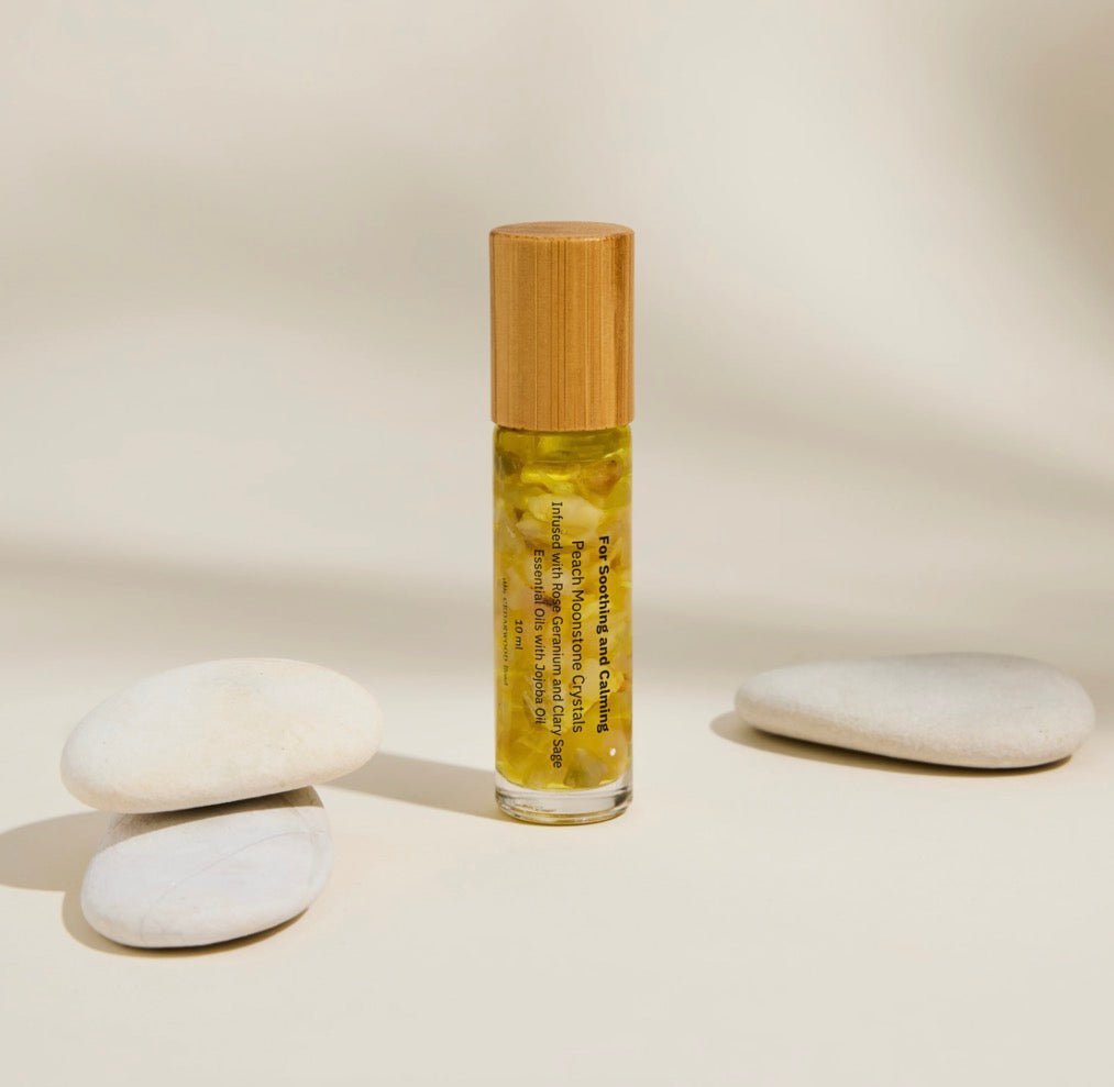Cedarwood Road | Peach Moonstone Crystals | For soothing and calming
