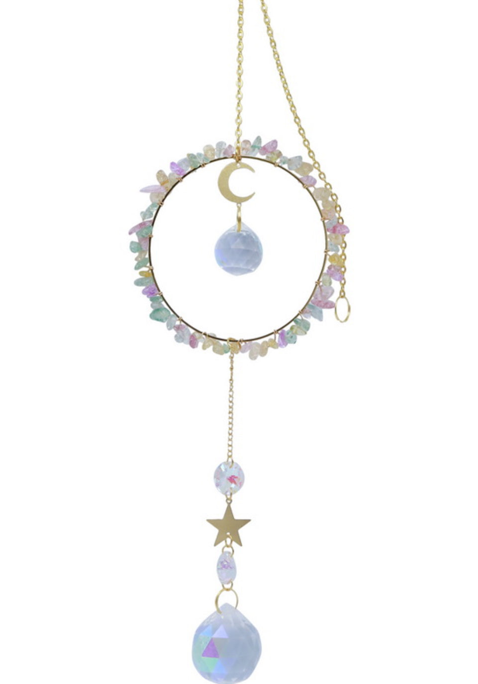 40cm Crystal Suncatcher Rainbow Ring